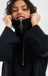 LUNIX BOOMWOOL HALF ZIP RIB POLO