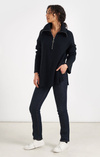 LUNIX BOOMWOOL HALF ZIP RIB POLO