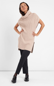 Boomerang - LUNO BOOMWOOL RIB TUNIC - Putty