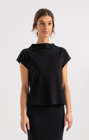 Boomerang - FREJA INTERLOCK TOP - Black