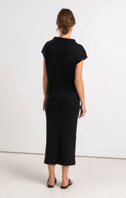 Boomerang - FREJA INTERLOCK TOP - Black