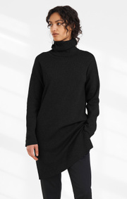 Boomerang - LUNEX BOOMWOOL POLO DRESS - Antracite