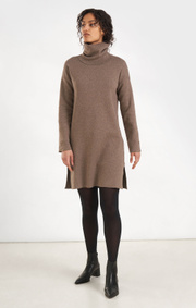 Boomerang - LUNEX BOOMWOOL POLO DRESS - Taupe