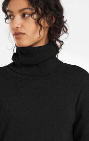 Boomerang - LUNEX BOOMWOOL POLO DRESS - Antracite