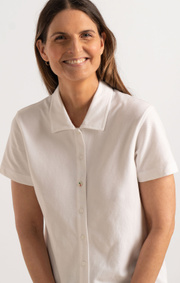 Boomerang - LISEN PIQUET SHIRT - White