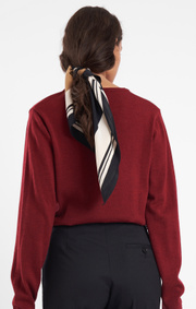 Boomerang - BEATA V-NECK MERINO SWEATER - Deep red