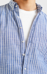 Boomerang - EDVIN STRIPE SHIRT - Deep sea