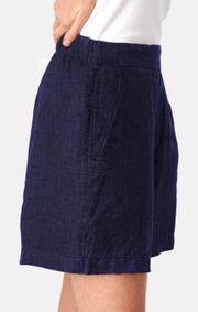 Boomerang - GULLAN LINEN SHORTS - Night sky