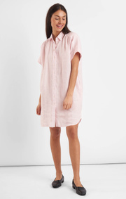 Boomerang - Beatrice Linneklänning - Powder pink