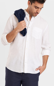 Boomerang - Paul Linneskjorta Regular - White