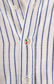 Boomerang - Edvin Randig Skjorta Tailored - White