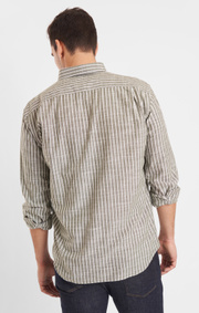 Boomerang - Edvin Randig Skjorta Tailored - Winter moss