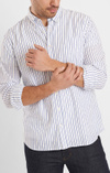 Edvin Randig Skjorta Tailored