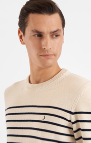 Boomerang - Douglas Randig Tröja - Offwhite