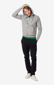 Boomerang - Philip full zip hoodie - Grey melange