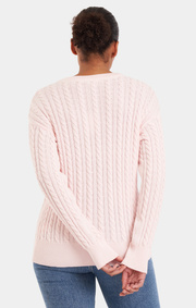 Boomerang - Furillen Kabelstickad Tröja Bomull - Powder pink
