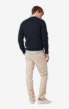 LUND CABLE KNIT CONTRAST O-NECK SWEATER