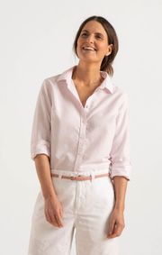 Boomerang - LILLY STRIPED ORGANIC OXFORD SHIRT - Powder pink