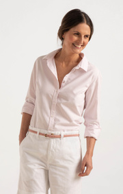 Boomerang - LILLY STRIPED ORGANIC OXFORD SHIRT - Powder pink