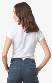 Boomerang - JEANETTE ORGANIC COTTON BASIC T - White