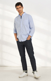 Boomerang - NEW OXFORD SOLID TAILORED FIT BD - Ice blue