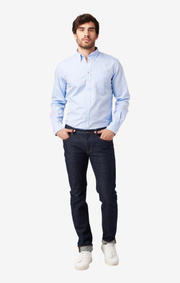 Boomerang - NEW OXFORD SOLID TAILORED FIT BD - Ice blue