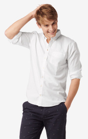 Boomerang - NEW OXFORD SOLID TAILORED FIT BD - White