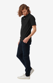 Boomerang - JOE ORGANIC COTTON S.S. POLO PIQUE - Black