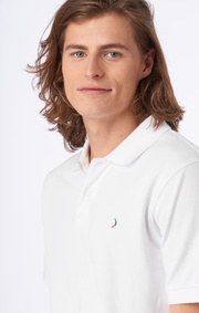Boomerang - JOE ORGANIC COTTON S.S. POLO PIQUE - White