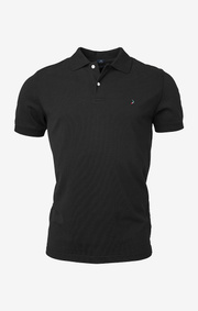 Boomerang - JOE ORGANIC COTTON S.S. POLO PIQUE - Black
