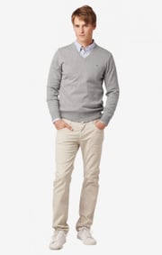 Boomerang - ERLAND V-NECK SWEATER - Lt grey melange