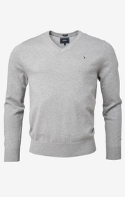 Boomerang - ERLAND V-NECK SWEATER - Lt grey melange