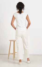 Boomerang - Frejus piqué top - White