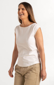 Boomerang - Frejus piqué top - White