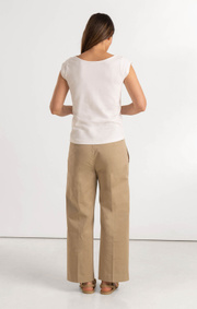 Boomerang - Frejus piqué top - White