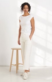 Boomerang - Frejus piqué top - White