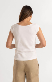 Boomerang - Frejus piqué top - White