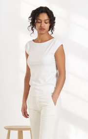 Boomerang - Frejus piqué top - White