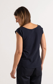 Boomerang - Frejus piqué top - Midnight blue