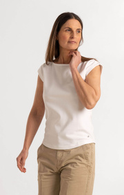 Boomerang - Frejus piqué top - White