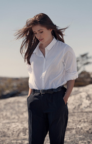 White poplin shirt unni
