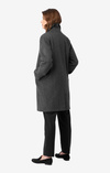 Checked wool coat