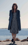 Checked wool coat