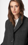 Checked wool coat