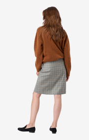 CHECKED WOOL SKIRT VERA