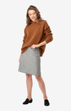 CHECKED WOOL SKIRT VERA