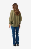 Cable poncho äng