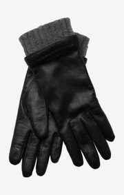Leather glove hanne black