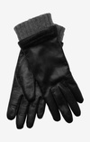 Leather glove hanne black