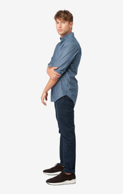 Indigo basket shirt regular fit hidden bd spread